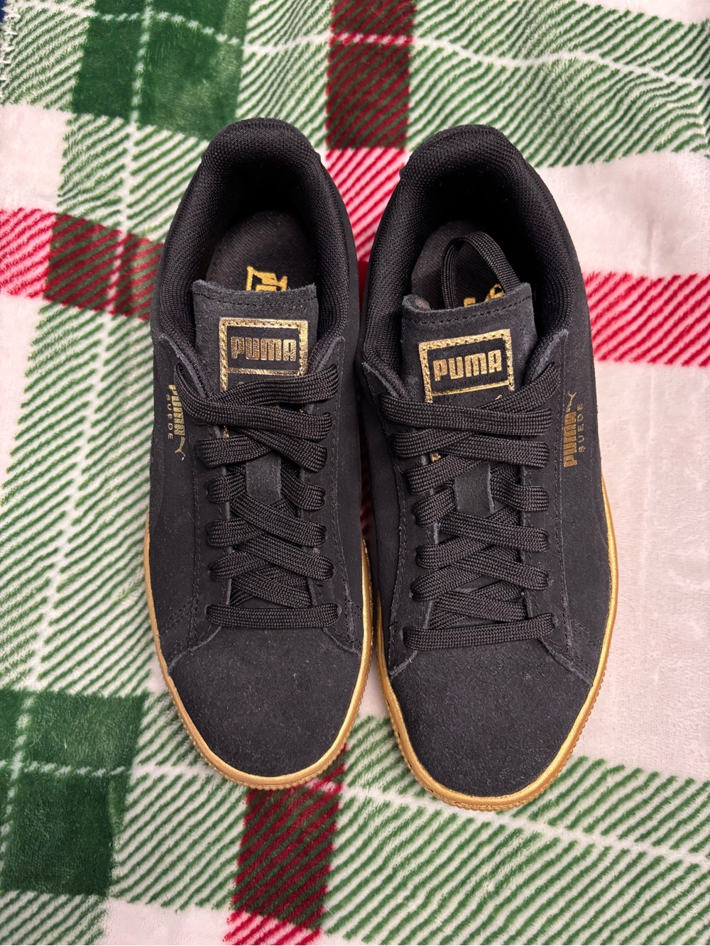 Puma Men’s Black Sneakers with Gold Accents